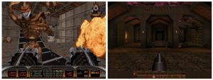 Duke Nukem 3D ja Quake. Kuvalähde: Wikipedia dukequake